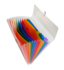 Classificatore Crystal - 13 tasche - PP - 33x25 cm - Exacompta