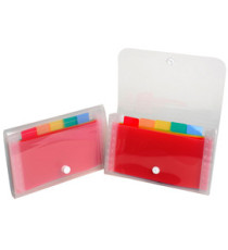 Classificatore Crystal - 6 tasche - PP - 11x18 cm - Exacompta