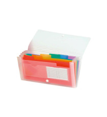 Classificatore Crystal - 7 tasche - PP - 14x26 cm - Exacompta
