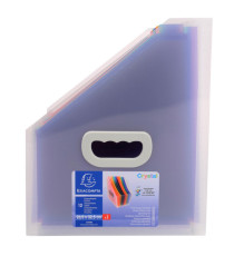 Classificatore portariviste Crystal - 12 tasche - PP - 26.5x32.5 cm - Exacompta