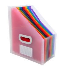 Classificatore portariviste Crystal - 12 tasche - PP - 26.5x32.5 cm - Exacompta