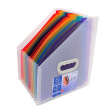 Classificatore portariviste Crystal - 12 tasche - PP - 26.5x32.5 cm - Exacompta