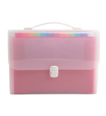 Classificatore valigetta con maniglia - cristallo - 33x29cm - 24 tasche - Exacompta