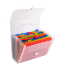 Classificatore valigetta con maniglia - cristallo - 33x29cm - 24 tasche - Exacompta