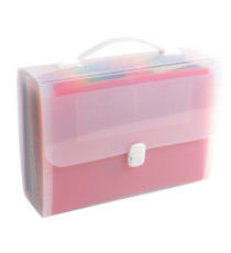 Classificatore valigetta con maniglia - cristallo - 33x29cm - 24 tasche - Exacompta