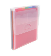 Classificatore valigetta verticale cristallo - 25,5x30,5cm - 6 tasche - PPL - Exacompta