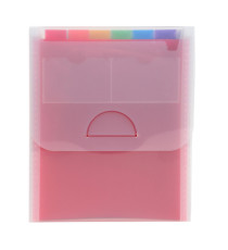 Classificatore valigetta verticale cristallo - 25,5x30,5cm - 6 tasche - PPL - Exacompta