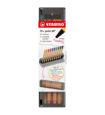 Click set Point 88 - tratto 0,4 mm - colori assortiti - Stabilo - conf. 10 pezzi