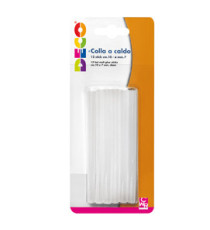 Colla per pistola mini - ø7 mm - trasparente - lunghezza 10 cm - Deco - conf. 12 pezzi
