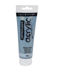 Colore acrilico fine Graduate - 120 ml - argento imitazione - Daler Rowney