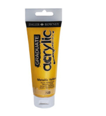 Colore acrilico fine Graduate - 120 ml - giallo metal - Daler Rowney