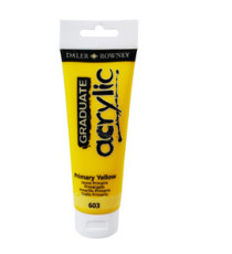 Colore acrilico fine Graduate - 120 ml - giallo primario - Daler Rowney
