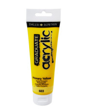 Colore acrilico fine Graduate - 120 ml - giallo primario - Daler Rowney