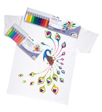 Colore in tubetto per tessuto Fabric Fun - colori base assortiti - Pentel - conf. 12 pezzi