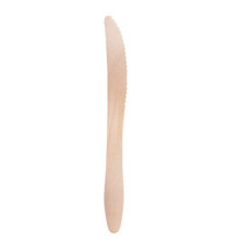 Coltello monouso in legno - 16,5 cm - Signor Bio - conf. 100 pezzi