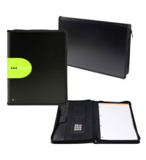 Conferenziere con calcolatrice Exawallet - PP - nero - Exacompta
