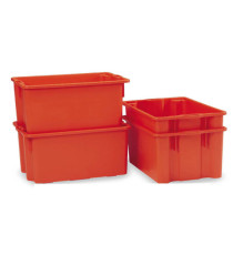 Contenitore a cassa aragosta - HDPE - 63x44x34 cm - 65 L - arancio - Mobil Plastic