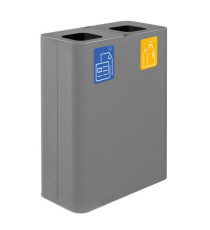Contenitore gettacarte Pure - 60x30x80 cm - 120 L - grigio - Stilcasa