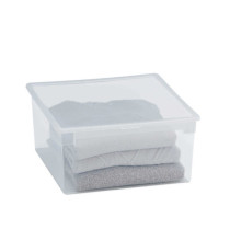 Contenitore multiuso Light Box L - 37,8x39,6x18,5 cm - 23 L - plastica - trasparente - Terry