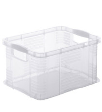 Contenitore portaoggetti - 39x29x21,5 cm - A4 - 17,5 L - PPL - trasparente - Rotho