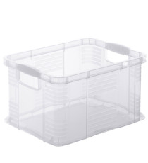 Contenitore portaoggetti - 39x29x21,5 cm - A4 - 17,5 L - PPL - trasparente - Rotho