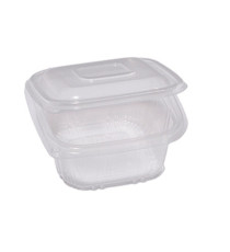 Contenitori in PP - con coperchio incernierato - 12 x 12 x 5,5 cm - Europack - conf. 50 pezzi