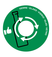 Coperchio raccolta vetro - per cestino 133R - diametro 38 cm - PVC - verde - Cep