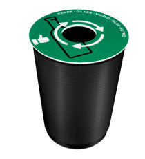 Coperchio raccolta vetro - per cestino 133R - diametro 38 cm - PVC - verde - Cep