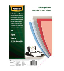 Copertine Clear - A4 - 240 micron - PVC - neutro trasparente - Fellowes - scatola 100 pezzi