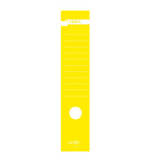 Copridorso CDR C - carta autoadesiva - 7 x 34,5 cm - giallo - Sei Rota - conf. 10 pezzi