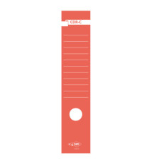 Copridorso CDR C - carta autoadesiva - 7 x 34,5 cm - rosso - Sei Rota - conf. 10 pezzi