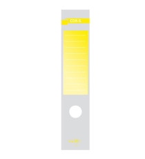 Copridorso CDR S - carta autoadesiva - 7 x 34,5 cm - giallo - Sei Rota - conf. 10 pezzi