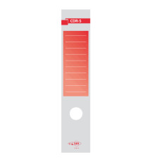 Copridorso CDR S - carta autoadesiva - 7 x 34,5 cm - rosso - Sei Rota - conf. 10 pezzi