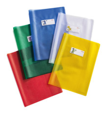 Coprimaxi Emysilk - 21 x 30cm - PVC - 180 mic - c/alette - goffrato - azzurro trasparente - Colorosa