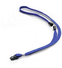 Cordoncino per portabadge - 44 x 1 cm - tessuto - blu - Durable - conf. 10 pezzi