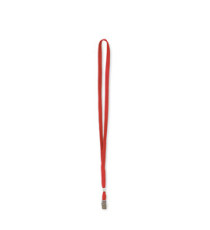 Cordoncino per portabadge - 49 x 1 cm - rosso - Lebez - conf. 100 pezzi