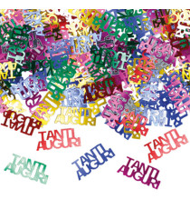 Coriandoli in plastica Tanti Auguri - 15 gr - Big Party