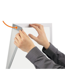 Cornice adesiva Duraframe Poster A1 - 59,4 x 84,1 cm - argento - Durable