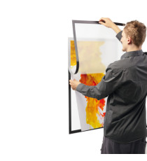 Cornice adesiva Duraframe Poster A1 - 59,4 x 84,1 cm - argento - Durable