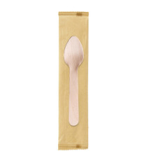 Cucchiaini monouso - imbustati singolarmente - 11 cm - legno - Signor Bio