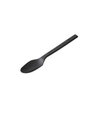Cucchiaino monouso in CPLA - 10 cm - nero - Leone - conf. 100 pezzi