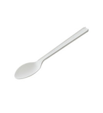 Cucchiaino monouso in CPLA - 12,5 cm - bianco - Leone - conf. 50 pezzi