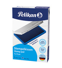 Cuscinetto per timbri - 7 x 11 cm - blu - Pelikan
