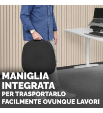 Cuscino Breyta Inclinato - 9 x 43 x 43 cm - in tessuto - nero - Fellowes