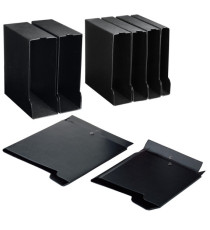 Custodia per raccoglitori 40 - dorso 6,5 cm - nero - Sei rota