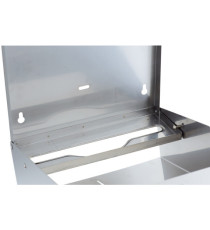 Dispenser asciugamani piegati C/Z - Brinox - 28x10,2x36,5 cm - acciaio inox - capacità 400 fogli - grigio - Medial