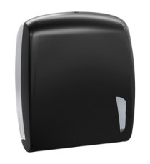 Dispenser asciugamani Skin carbon - piegati a C e Z - 34,5 x 11,2 x 30,6 cm - 450 fogli - nero  - Mar Plast