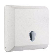 Dispenser asciugamani Woodplastic - piegati a V e Z - 30 x 13,6 x 29 cm - 500 fogli - bianco - Mar Plast
