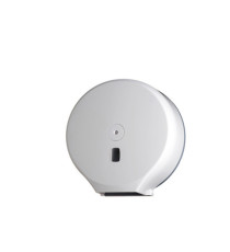 Dispenser carta igienica Basica rotolo Maxi Jumbo - 34,7 x 13,7 x 35,5 cm - rotolo diametro 30 cm - bianco - Medial