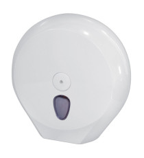 Dispenser carta igienica Plus rotolo Mini Jumbo - 27,3 x 12,8 x 27 cm - rotolo diametro 23 cm - bianco - Mar Plast